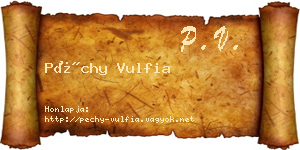 Péchy Vulfia névjegykártya